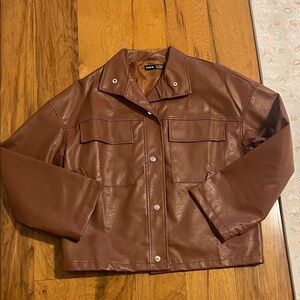 Faux leather jacket